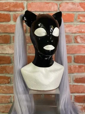 Latex Pigtail Cat Hood