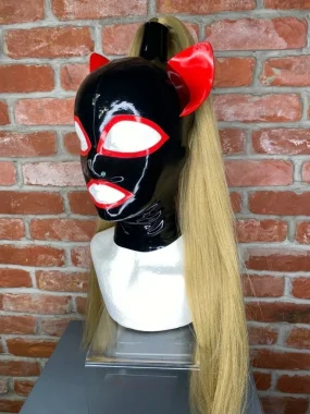 Latex Ponytail Cat Hood