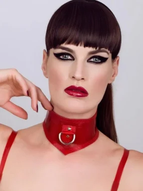 Latex D ring choker
