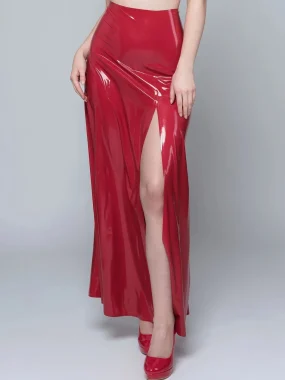 Latex Crush Maxi Skirt