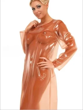 Latex Long Rubber Nightdress