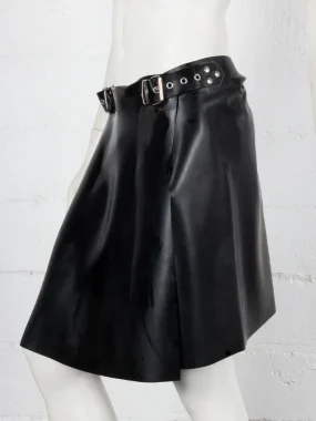 Latex Black Buckle Kilt