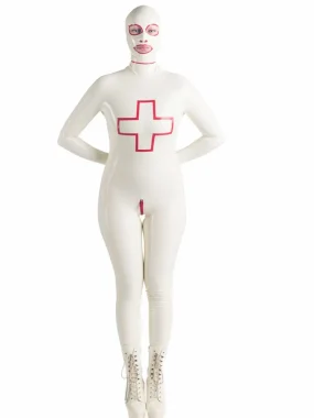 Latex Women's catsuit for nurse