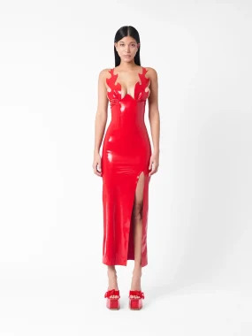 Latex Roast Dress Red