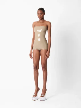 Latex Downtown Playsuit Taupe