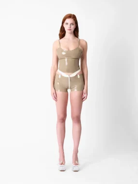 Latex Whistle Top Taupe