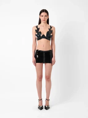 Latex Roast Bra Black