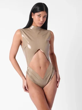 Latex Bronx Bodysuit Taupe