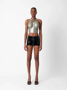 Latex Manhattan Mini Skirt Black