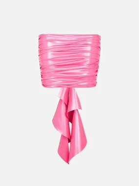 Latex Heartie Skirt Fuchsia Pink