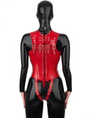 Latex discipline corset
