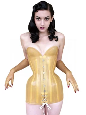 Latex Extra long corset