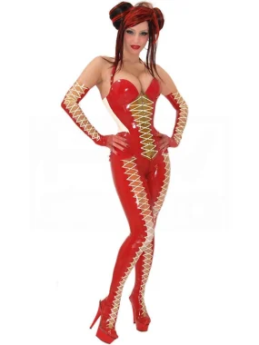 Latex overbust CORSET with deco lacing