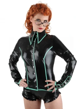 Latex Military Blouse