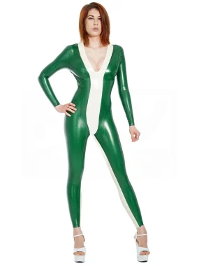 Latex Bi-coloured Catsuit