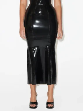 Latex Maxi Skirt