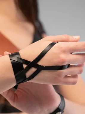 Latex Double Strap Hand Harness
