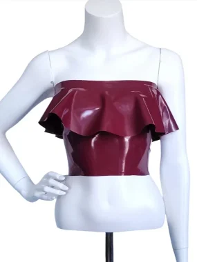 Latex top met ruches