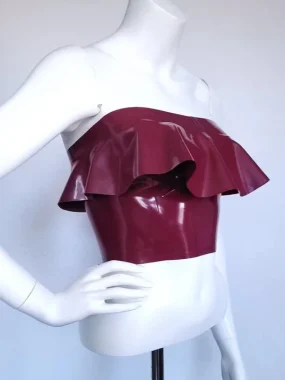 Latex top met ruches
