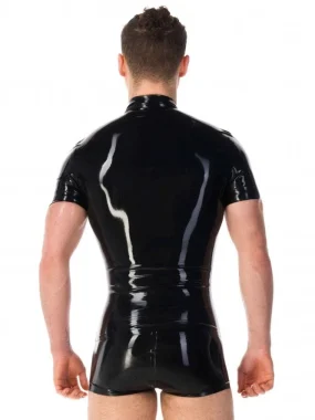 Latex Argento Short Sleeve Rubber Top Latex Argento Short Sleeve Rubber Top