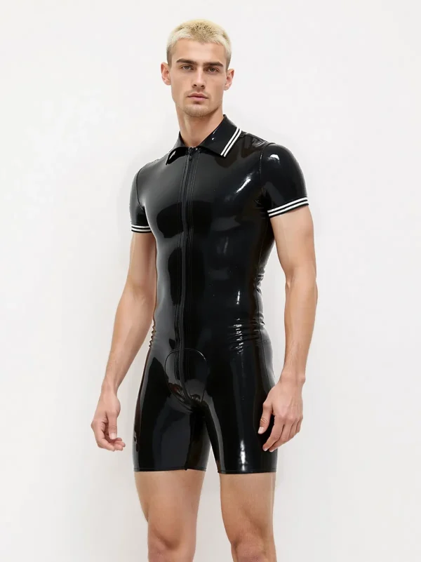 black-latex-short-sleeve-polostyle-bodysuit-with-white-trim-kkpvex235-4.webp