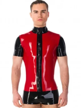 Latex Argento Short Sleeve Rubber Top