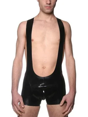 Latex Backless Rubber Wrestling Suit