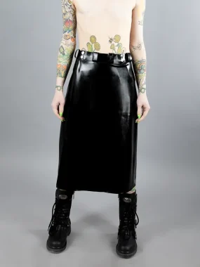 Schwarzer Latex-Kilt