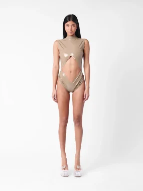 Latex Bronx Bodysuit Taupe