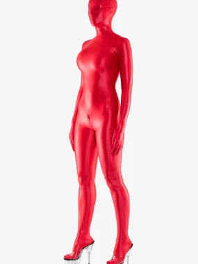 Latex Fully enclosed shiny spandex catsuit