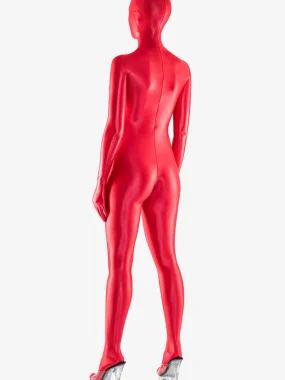 Latex Fully enclosed shiny spandex catsuit