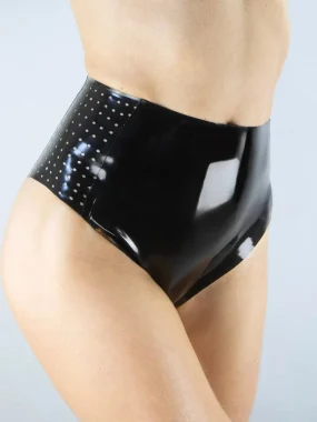 Latex Briefs With Perforated Side Panels