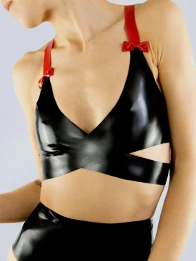 Latex Cross Over Bralette Latex Cross Over Bralette