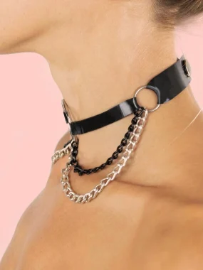 Latex Choker With Gun Metal Clasp Latex Choker With Gun Metal Clasp