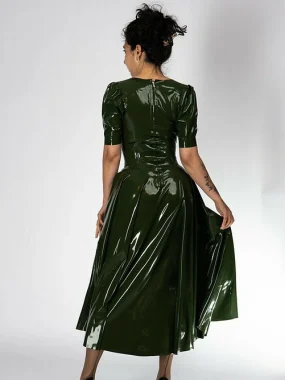 Latex Circle skirt corseted gown