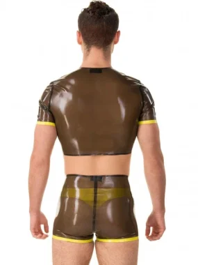 Latex Remi Cropped Rubber T-Shirt